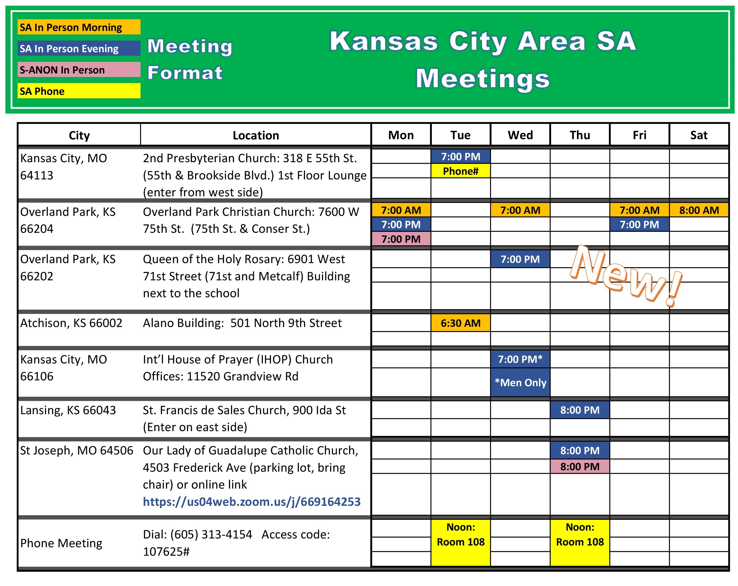 Meetings Kansas City Sexaholics Anonymous